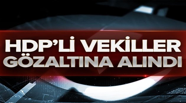 HDP'li İki Vekil Gözaltına Alındı