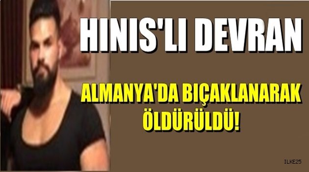 Hınıslı Genç Almanya'da Öldürüldü!!