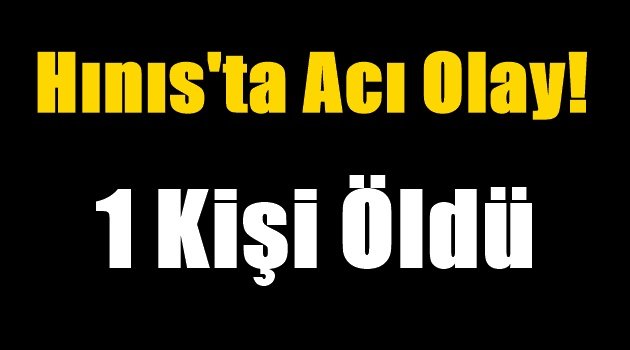 Hınıs'ta Acı Olay! 1 Kişi Öldü