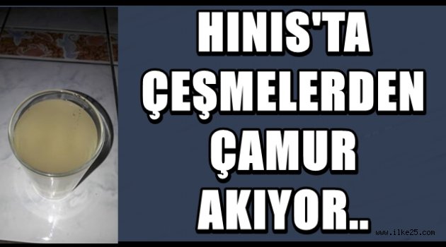 Hınıs'ta Çeşmelerden Çamur Akıyor..