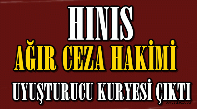 Hınıs'ta Görev Yapan Hakim Uyuşturucu Kuryesi Çıktı