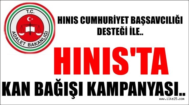 Hınıs'ta Kan Bağışı Kampanyası