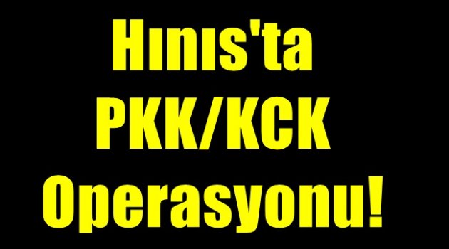 Hınıs'ta PKK/KCK Operasyonu!