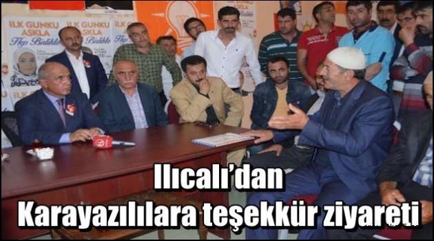 Ilıcalı'dan Karayazılılara teşekkür ziyareti