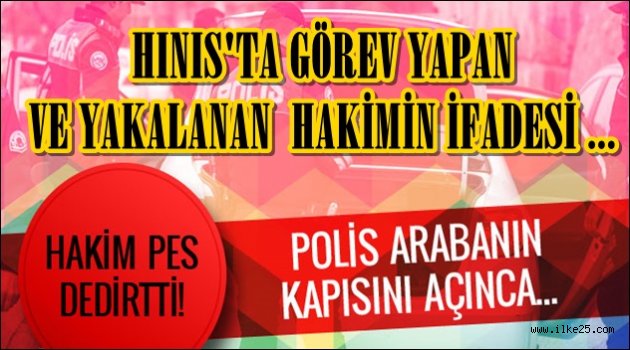 İşte Hınıs'ta Görev Yapan ve Yakalanan Hakimin İlk İfadesi