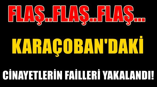 Karaçoban'daki cinayetlerin failleri yakalandı..