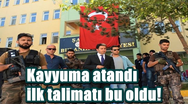 Kayyuma atandı ilk talimatı bu oldu!