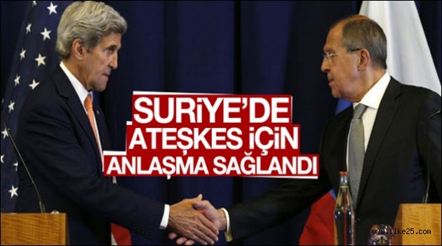 Kerry: Rusya ile Suriye'de ateşkes için anlaştık