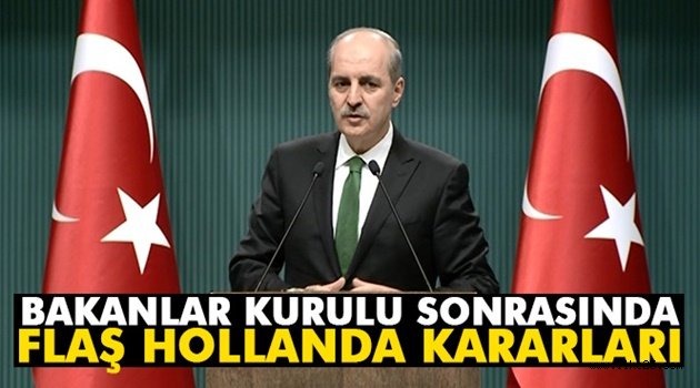 Kurtulmuş,Hollanda'ya Uygulanacak Yaptırımları Açıkladı