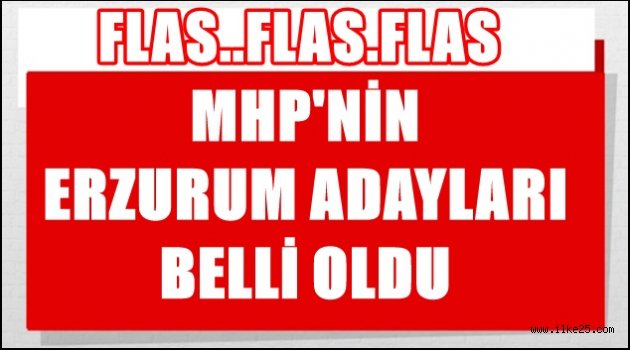 MHP'nin Erzurum İlçe Adayları Belli Oldu