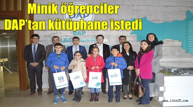 Minik öğrenciler DAP'tan kütüphane istedi