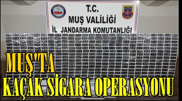 Muş'ta kaçak sigara operasyonu