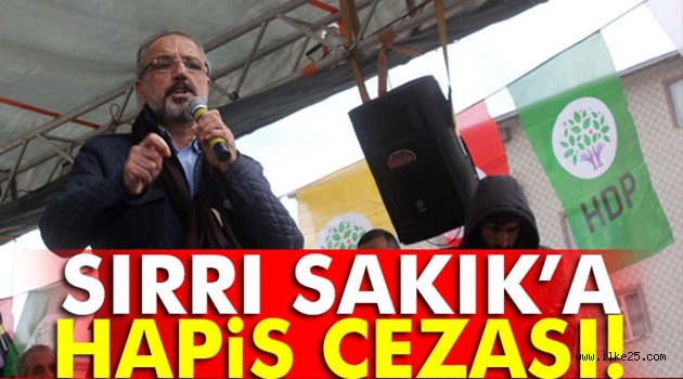 Sırrı SAKIK'a Hapis Cezası