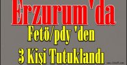 Erzurum'da Fetö/pdy 'den  3 Kişi Tutuklandı