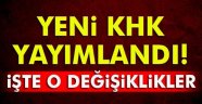 Yeni KHK yayımlandı!!