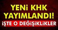 Yeni KHK yayımlandı!!