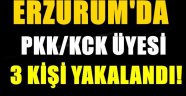 Erzurum'da Pkk/Kck Üyesi 3 Kişi Yakalandı