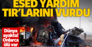 Esed yardım TIR'larını vurdu: 20 ölü