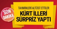 Kürt nüfusun yoğun olduğu illerde referandum sonuçları