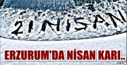 Erzurum'da Nisan Ayında Kar ve Tipi..