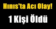 Hınıs'ta Acı Olay! 1 Kişi Öldü