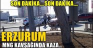 Son Dakika...Erzurum MNG Kavşağı'nda Kaza!!