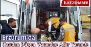 Erzurum'da Kaza!!! 1 İşçi Ağır Yaralı..