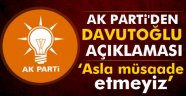 AK Parti'den Davutoğlu açıklaması