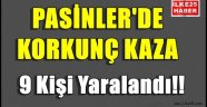 Pasinler'de Korkunç Kaza! 9 Yaralı..