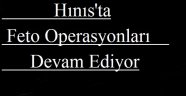 Hınıs'ta Feto Operasyonları Devam Ediyor