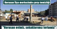 Horasan İlçe Merkezinde Çarşı Temizliği Yapıldı