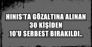 HINIS'TA GÖZALTINA ALINANLARDAN BİR KISMI SERBEST BIRAKILDI