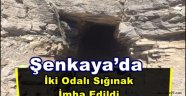 Şenkaya'da İki Odalı Sığınak  İmha Edildi