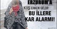 ERZURUM'DA KAR YAĞIŞI BEKLENİYOR