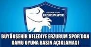 BB ERZURUM SPOR'DAN KAMU OYUNA BASIN AÇIKLAMASI