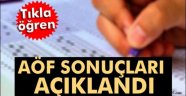 AÖF sınav sonuçları açıklandı