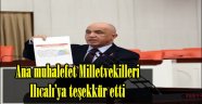 Ana muhalefet Milletvekilleri Ilıcalı'ya teşekkür etti