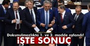 Dokunulmazlıkta  1. ve 2. madde oylandı!