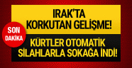 Erbil'de  Kürtler Otomotik Silahlarla Sokağa İndi