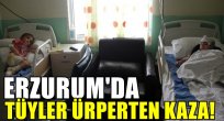 Erzurum'da Tüyler Ürperten Kaza