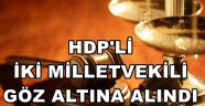 HDP'li 2 milletvekili gözaltına alındı