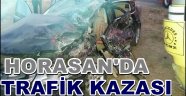 HORASAN'DA TRAFİK KAZASI