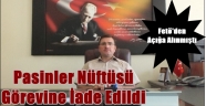Pasinler Nüftüsü  Görevine İade Edildi