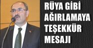 Rüya gibi ağırlamaya teşekkür mesajı