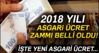 Son dakika! 2018 asgari ücret kaç TL?