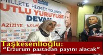 Taşkesenlioğlu: "Erzurum pastadan payını alacak"