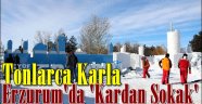 Tonlarca Karla Erzurum'da 'Kardan Sokak'