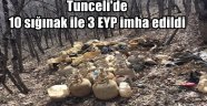 Tunceli'de 10 sığınak ile 3 EYP imha edildi