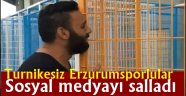 Turnikesiz Erzurumsporlular sosyal medyayı salladı