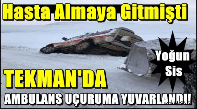 Tekman'da Ambulans Uçuruma Yuvarlandı